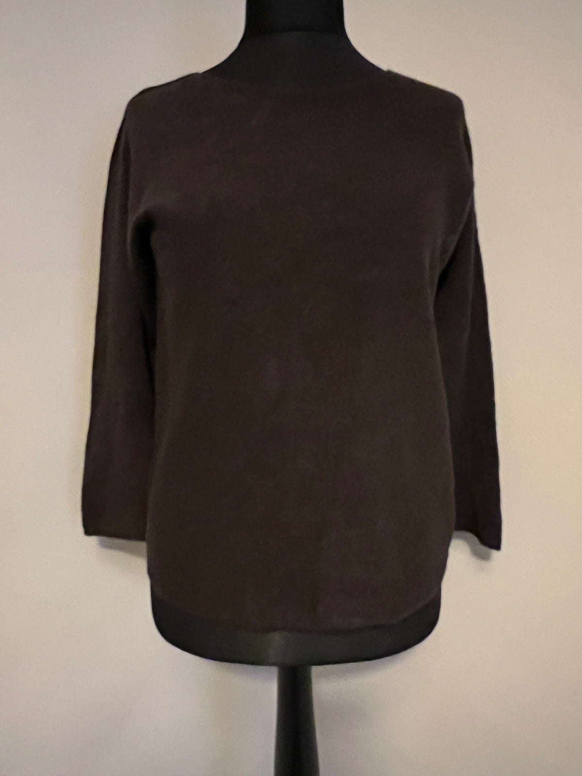 ROUND NECK SOFT JUMPER CHOCOLATE