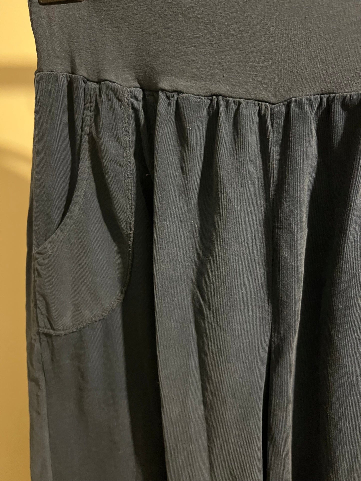 NEEDLECORD WIDE LEG PALAZZOS NAVY