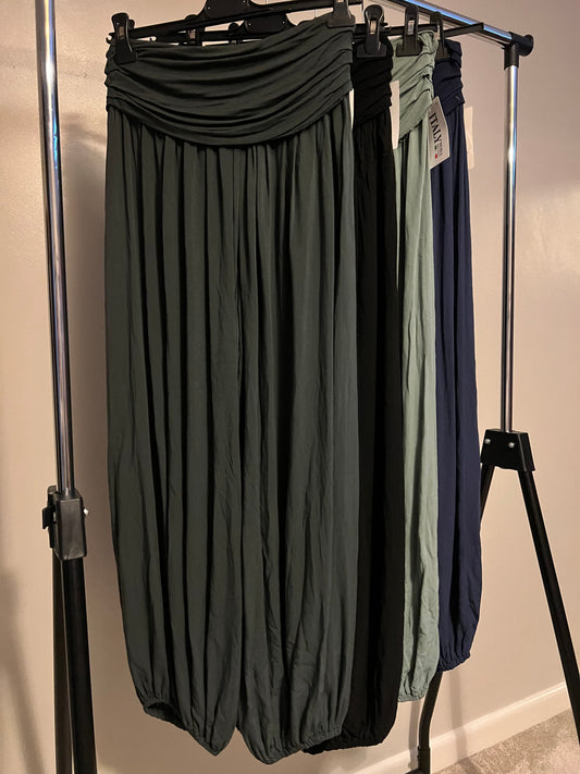 SUPER SOFT PLAIN HAREM PANTS CHARCOAL