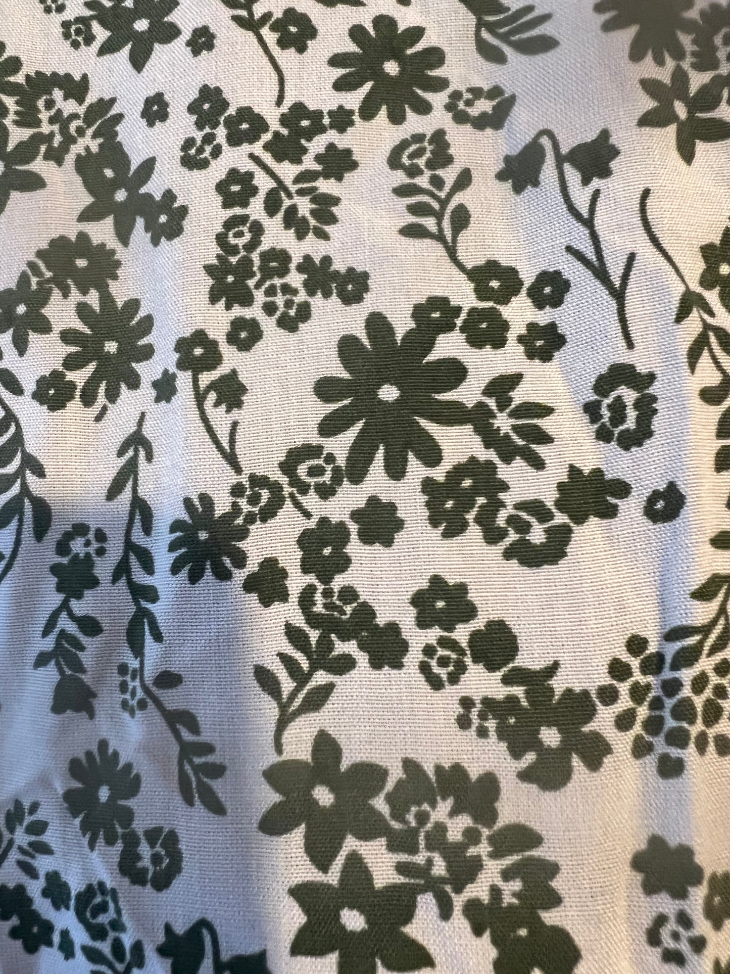 DITSY PRINT MAXI DRESS KHAKI/WHITE