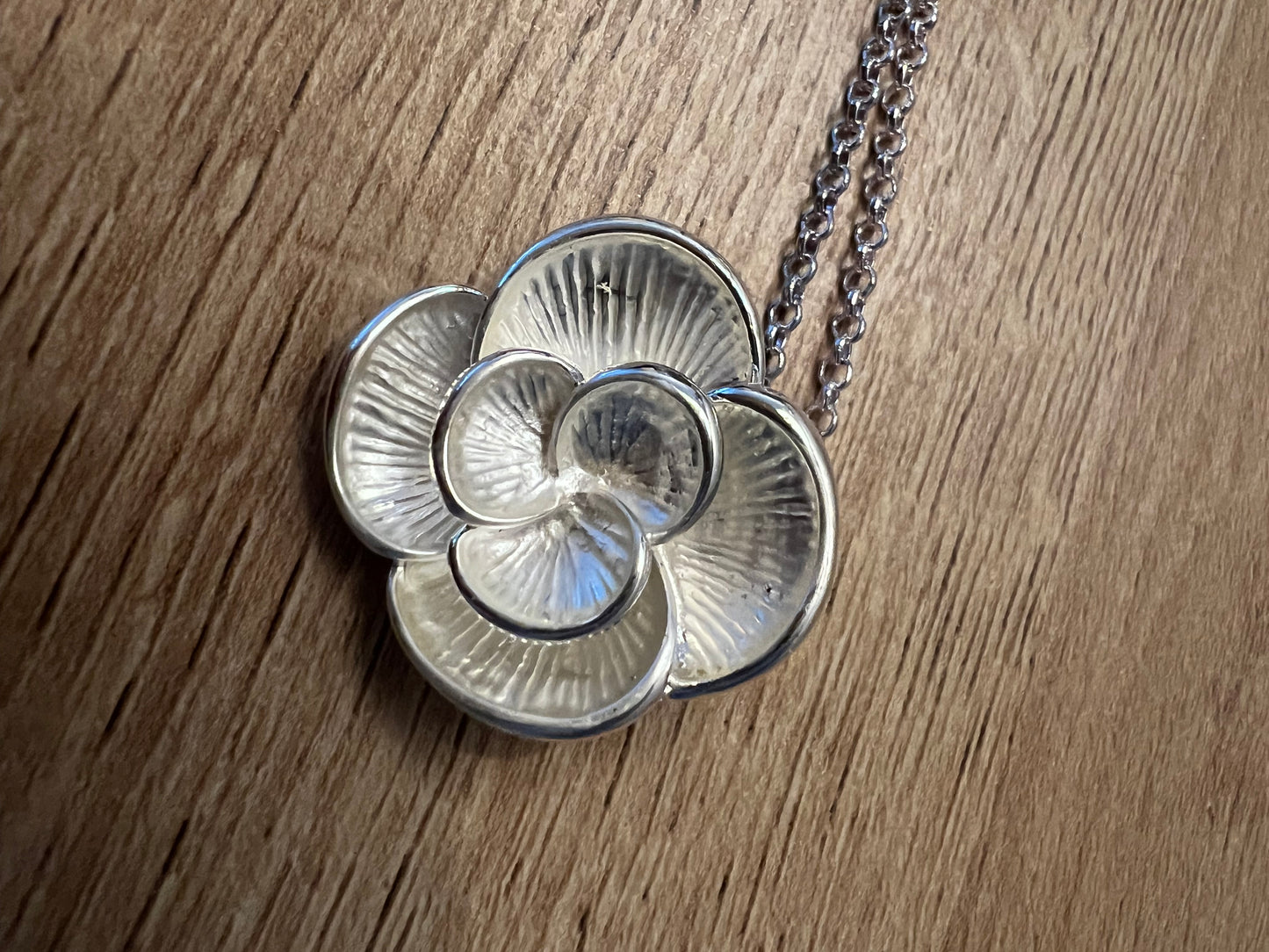 MONET HAND PAINTED FLOWER NECKLACE