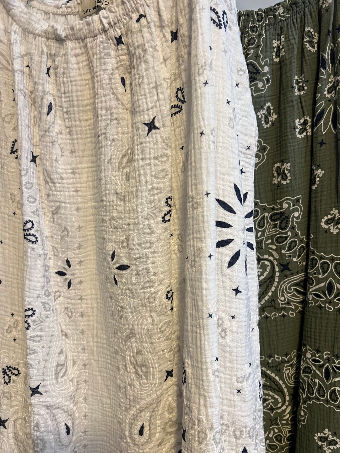 BANDANA COTTON CHEESCLOTH DRESS (VARIOUS)