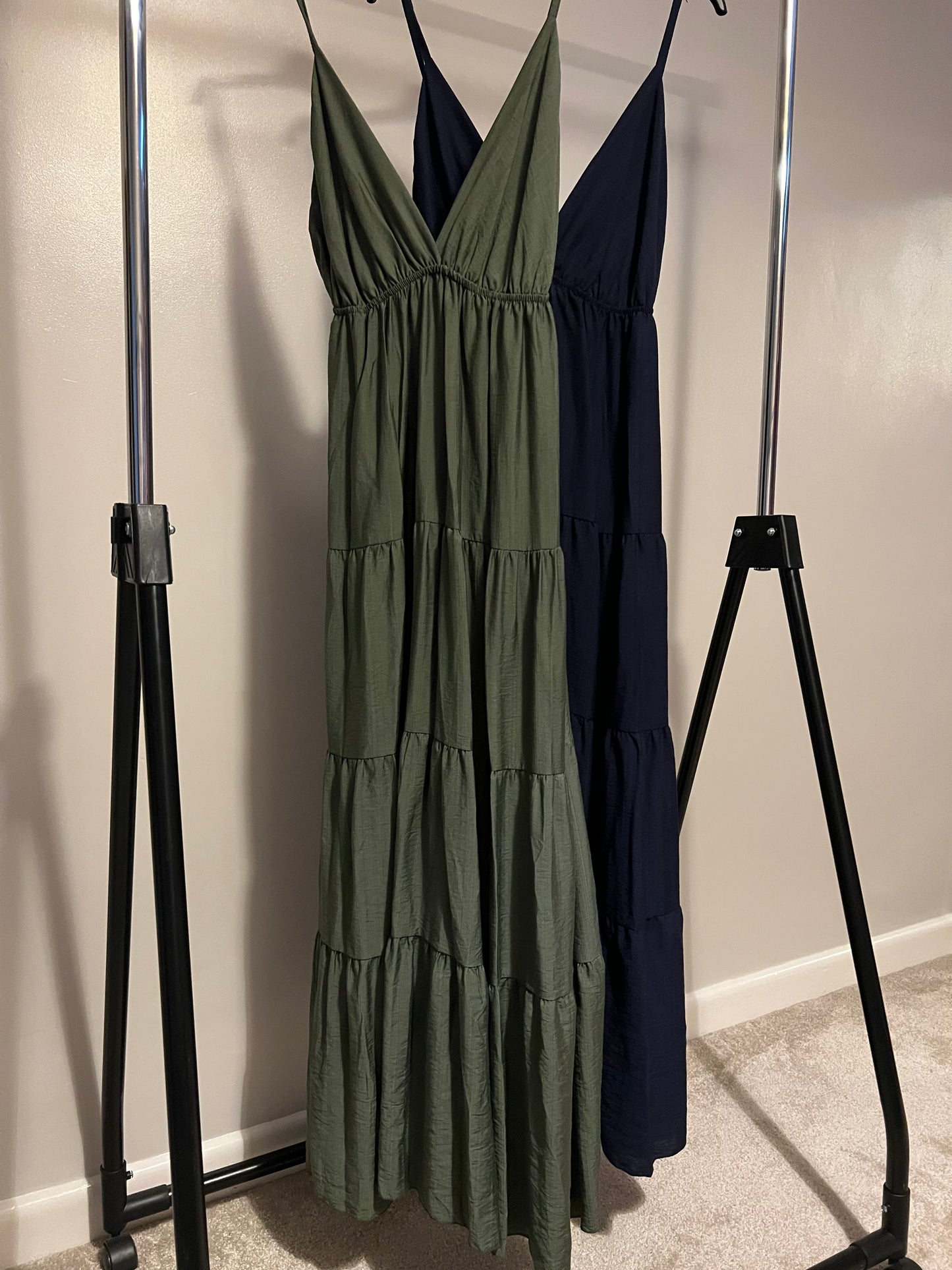 CAMI STRAP SUMMER TIERED DRESS (VARIOUS)