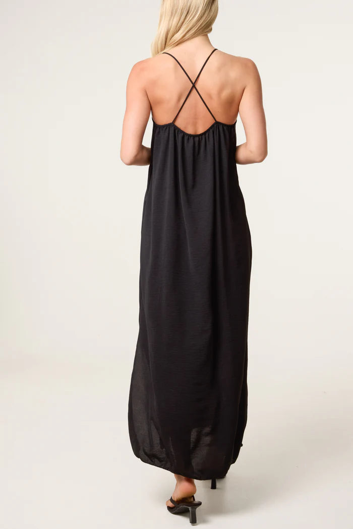 CROSS BACK CAMI STRAP MAXI DRESS (VARIOUS)
