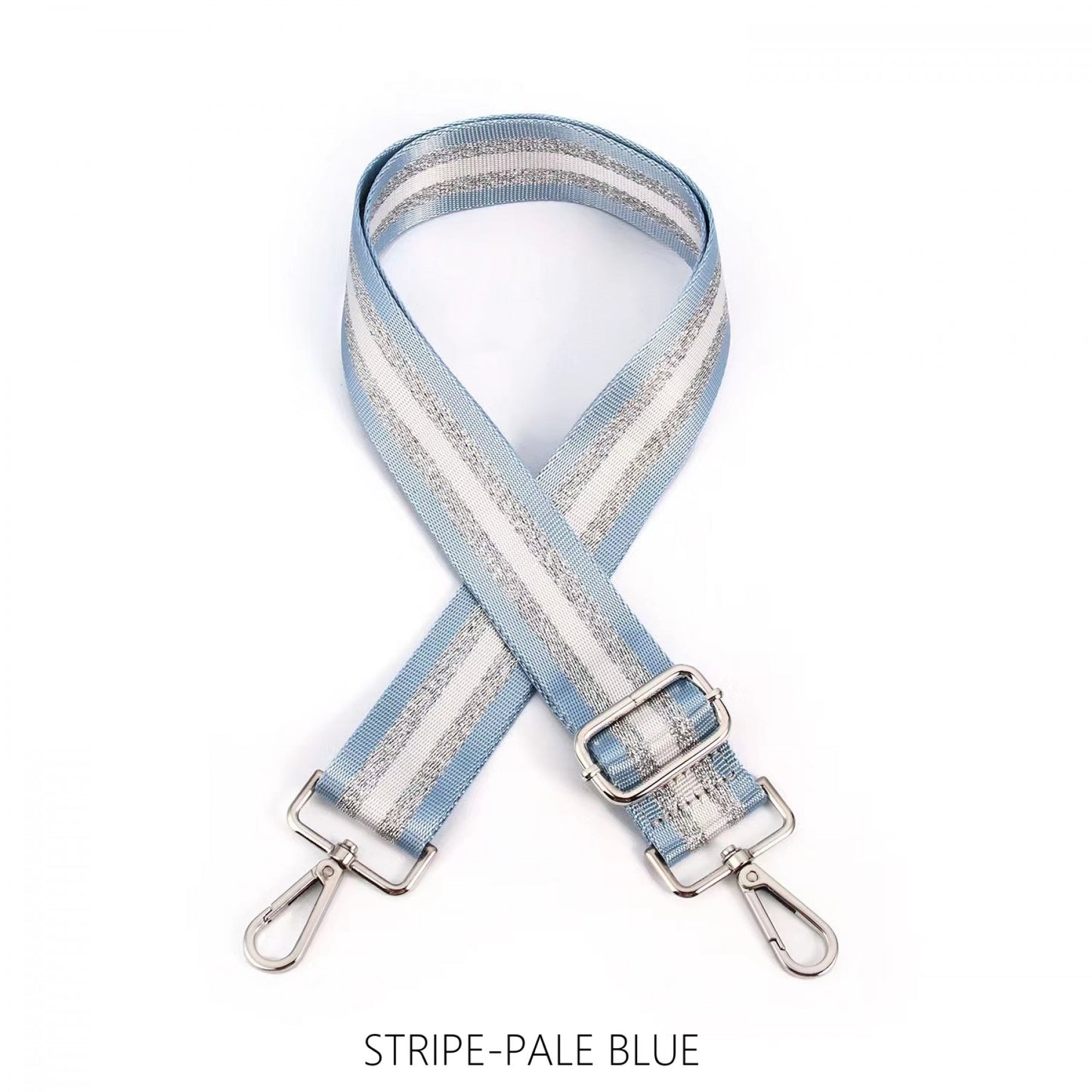 THIN STRIPE BAG STRAP IN PALE BLUE