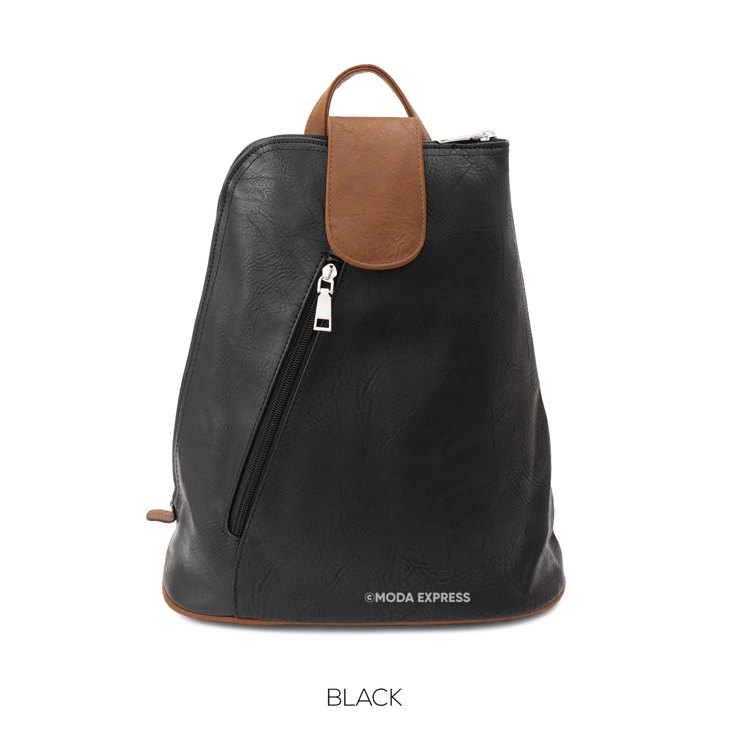 BACKPACK IN BLACK AND TAN