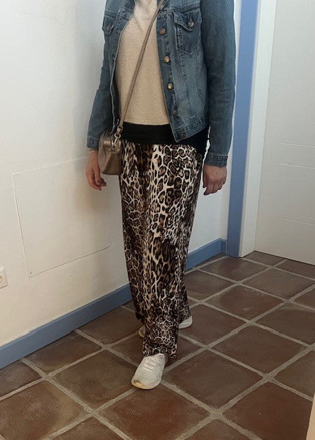 How to style the gorgeous Animal Print wide leg trousers
