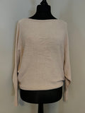 PEARL BACK BATWING KNIT DARK CREAM