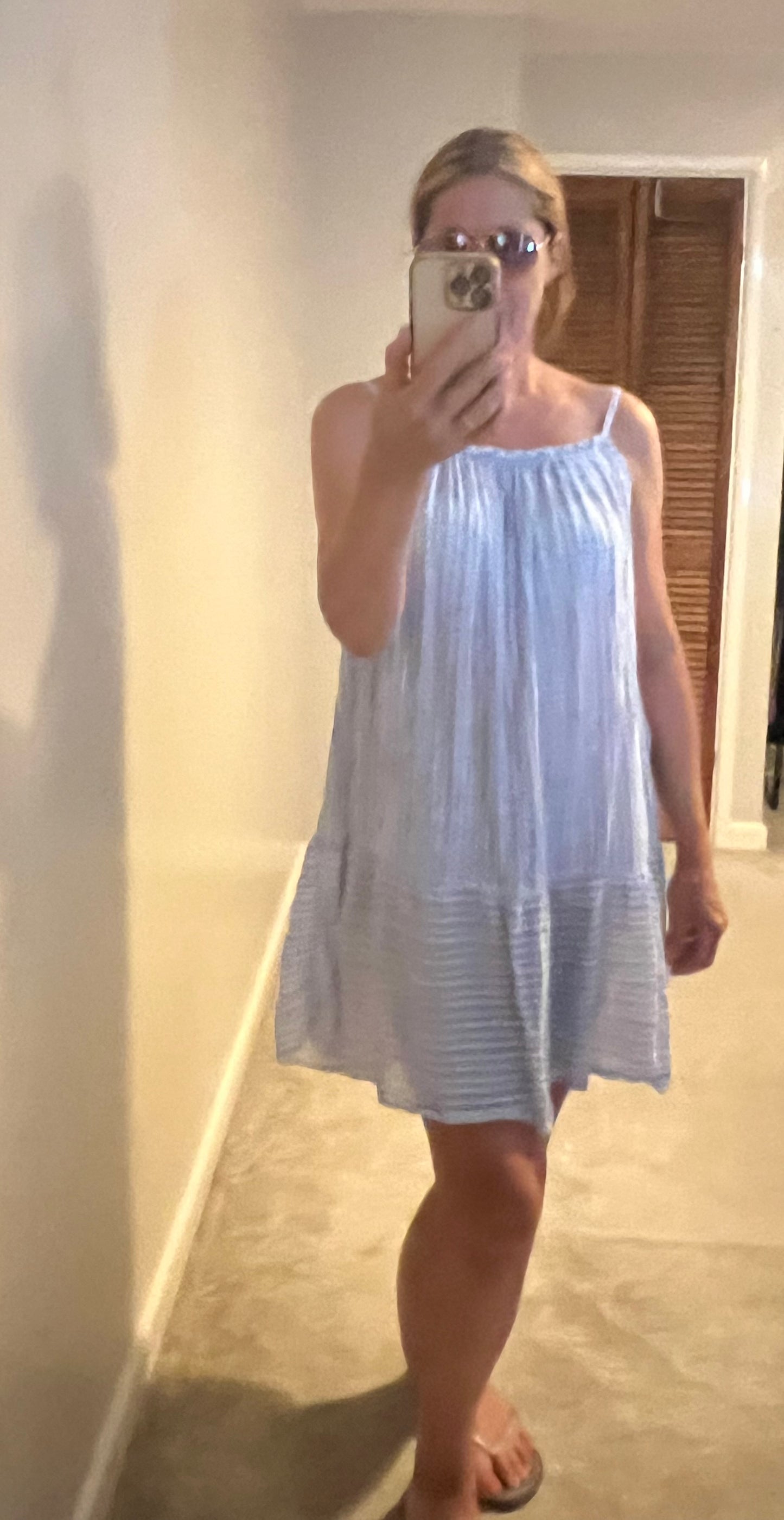 STRIPE MIDI DRESS PINK/KHAKI/BLUE