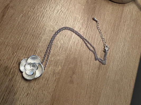 MONET HAND PAINTED FLOWER NECKLACE