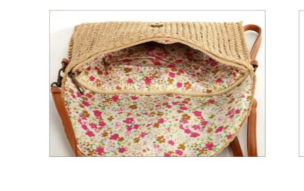 STRAW BAG SOFT PINK