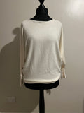 PEARL BACK BATWING KNIT CREAM