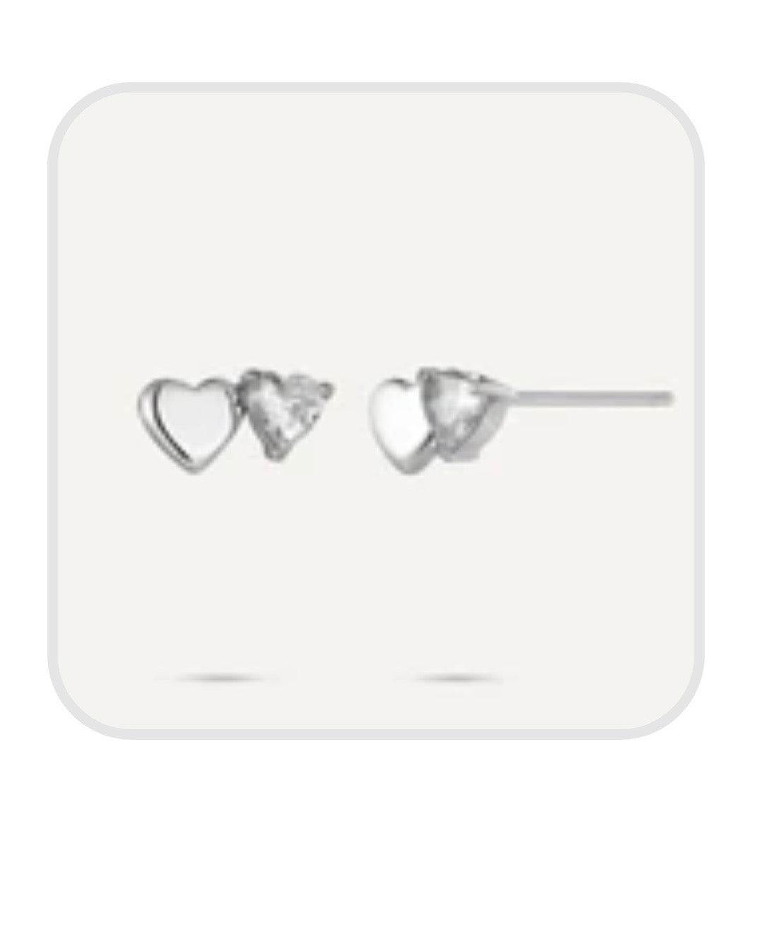DOUBLE HEART STUD EARRINGS