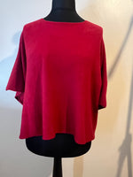 SOFT BOX KNIT DARK RED