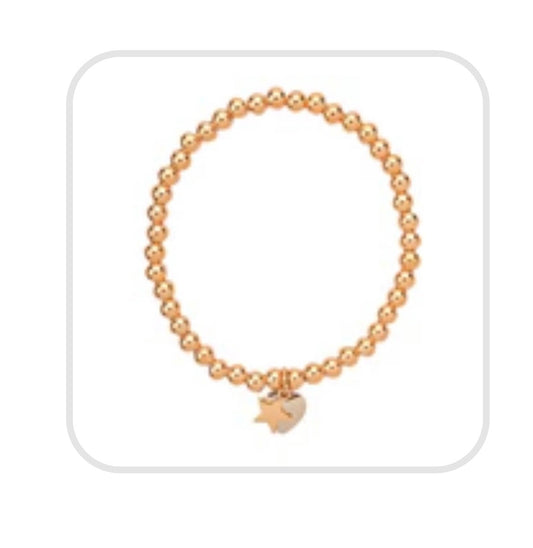 ELASTICATED HEART/STAR BRACELET