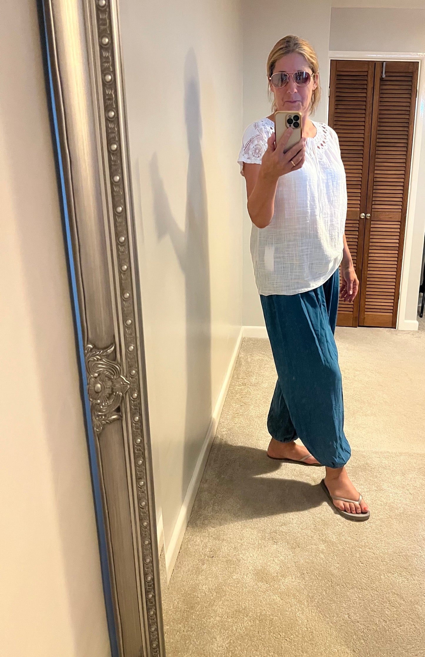 SUPER SOFT PLAIN HAREM PANTS TEAL