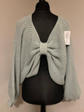 BOW KNOT CHUNKY KNIT SAGE GREEN