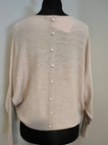 PEARL BACK BATWING KNIT DARK CREAM