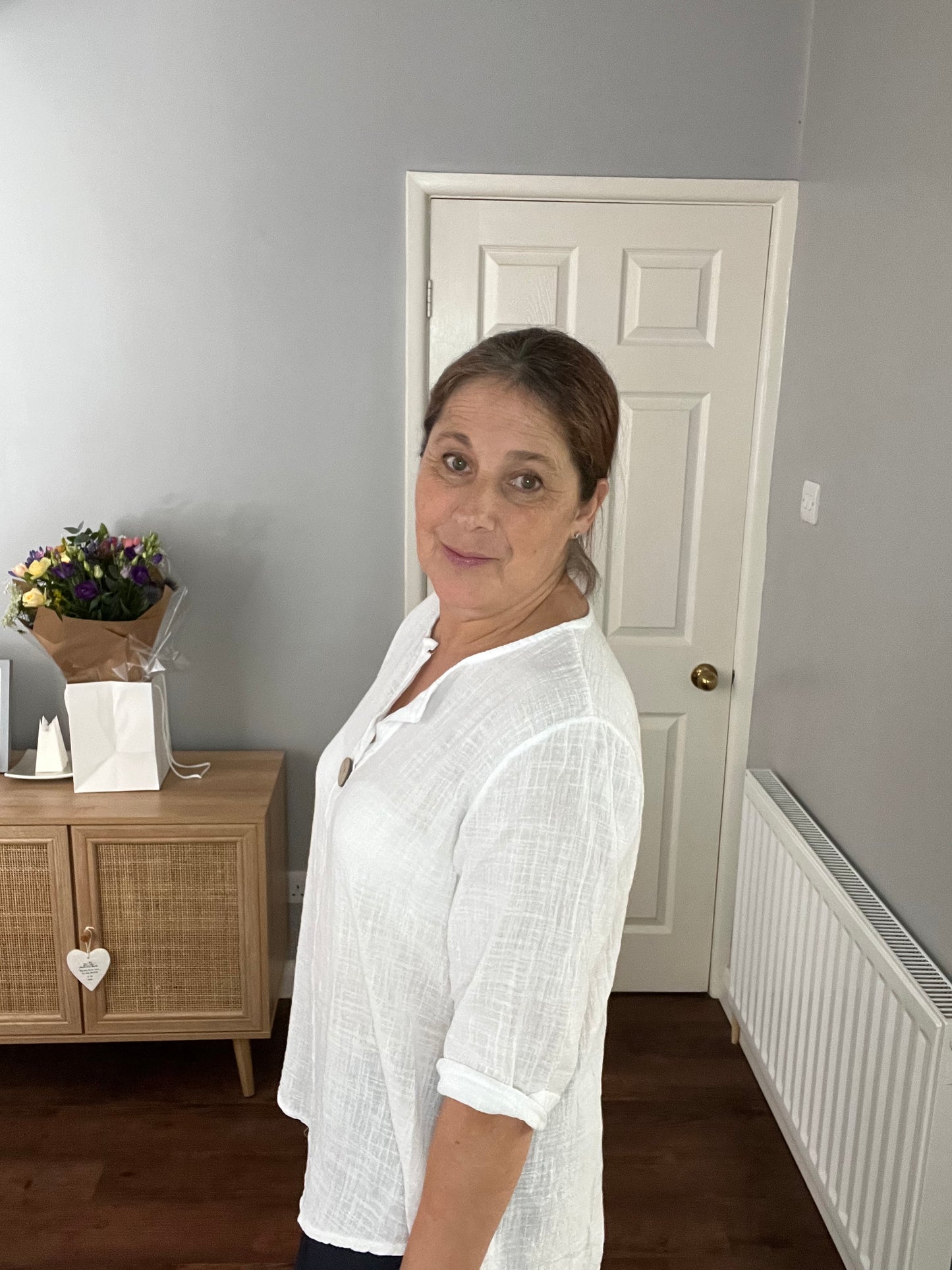 COTTON BUTTON TOP WHITE