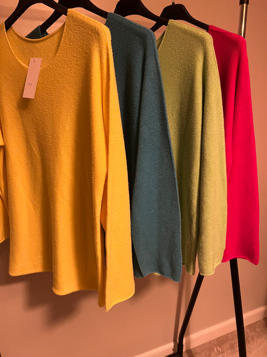 ROUND NECK SOFT JUMPER TURQUOISE