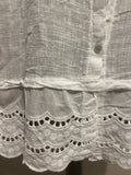 CHEESECLOTH SHIRT WITH BRODERIE ANGLAISE DETAIL WHITE