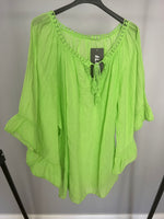COTTON GYPSY TOP LIME