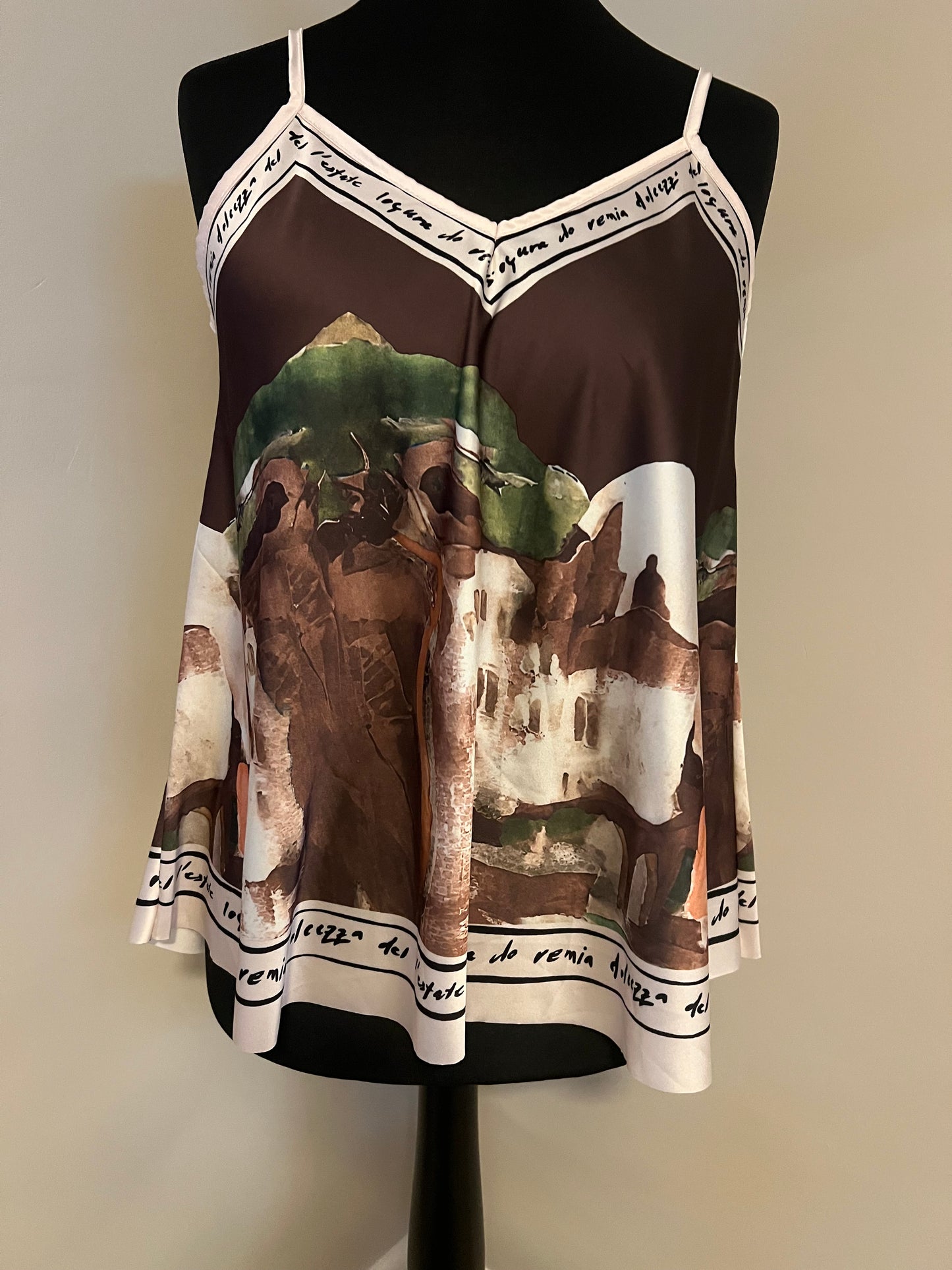 LANDSCAPE CAMI TOP (STONE/TEAL/RED/CHOCOLATE)