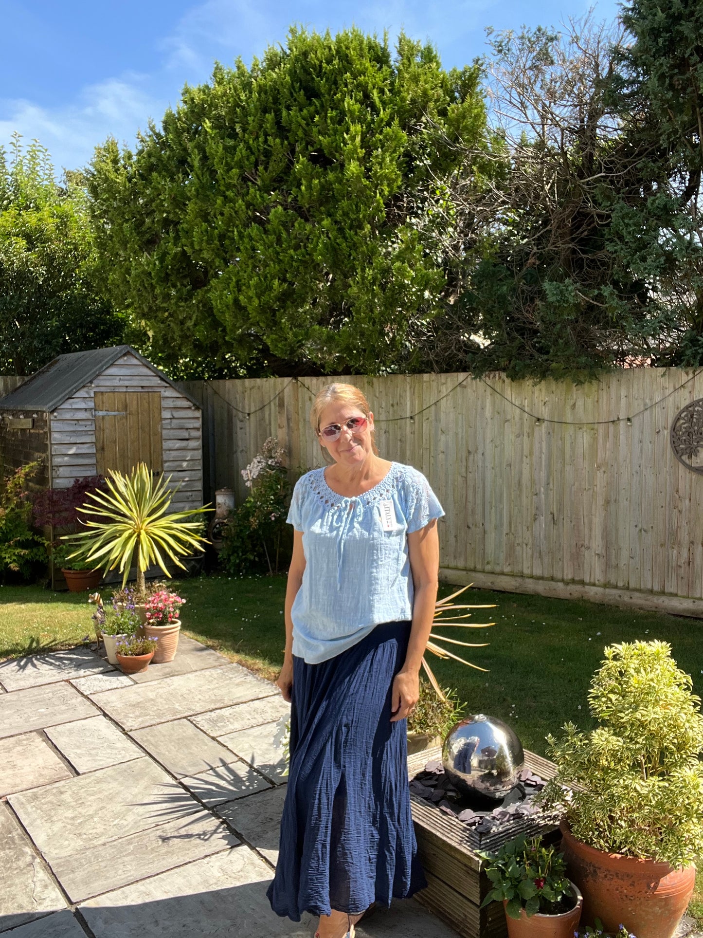 GYPSY COTTON SKIRT KHAKI /NAVY