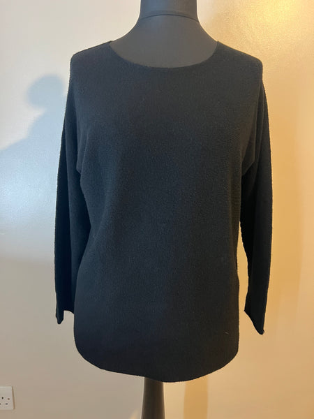 ROUND NECK SOFT JUMPER BLACK