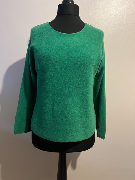 ROUND NECK SOFT JUMPER GREEN