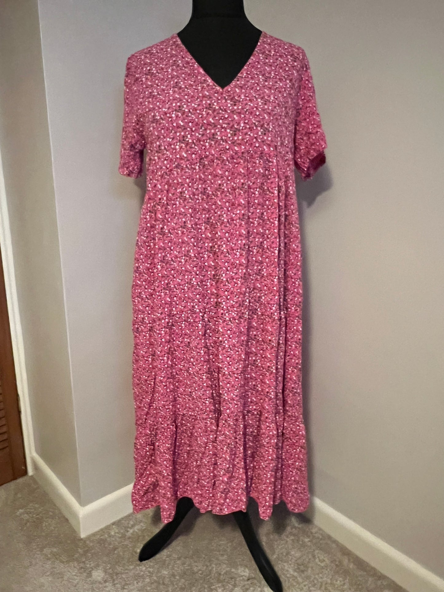 DITSY TEA DRESS PINK