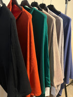 SOFT KNIT PONCHO GREEN/LIGHT GREY/DENIM BLUE