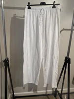 COTTON WIDE LEG TROUSER WHITE