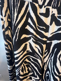 ANIMAL PRINT WIDE LEG TROUSERS BLACK/CREAM