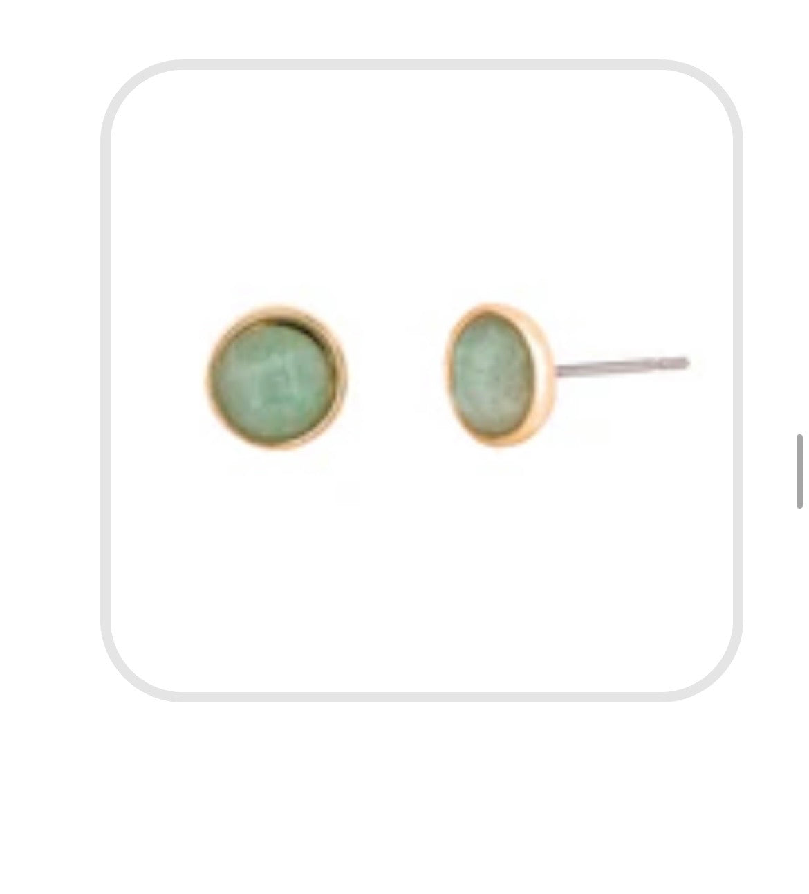 STONE STUD EARRINGS