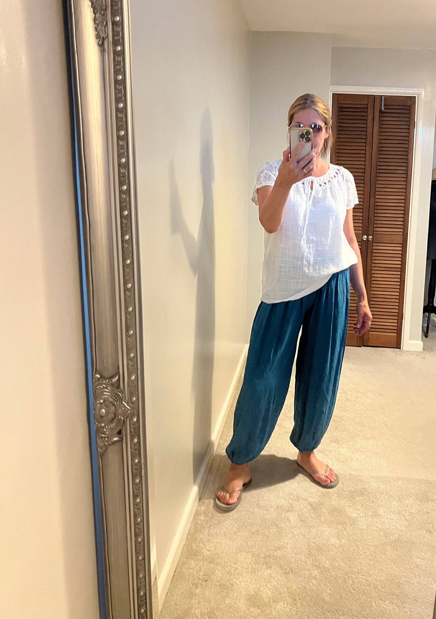 SUPER SOFT PLAIN HAREM PANTS TEAL