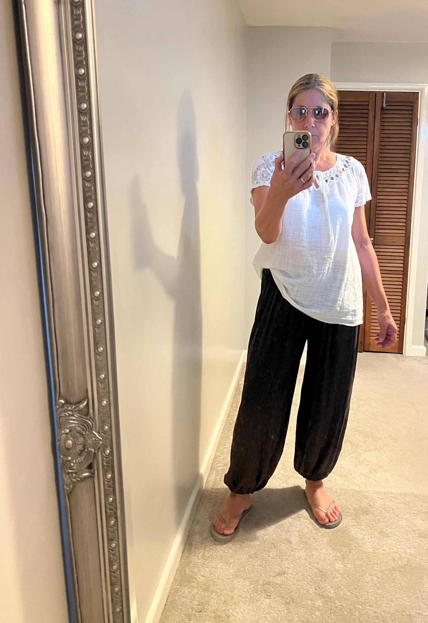 SUPER SOFT PLAIN HAREM PANTS CHOCOLATE