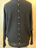 PEARL BACK BATWING KNIT BLACK