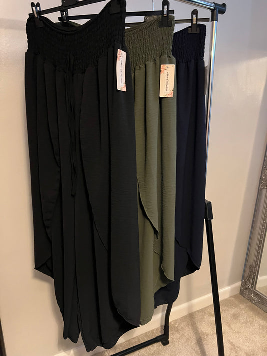 SPLIT LEG SUMMER TROUSERS