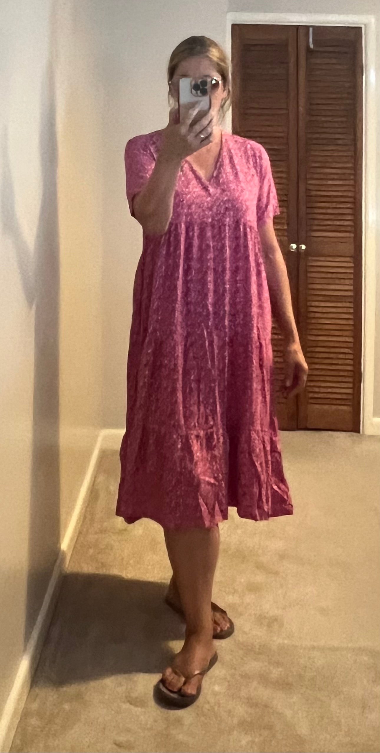 DITSY TEA DRESS PINK