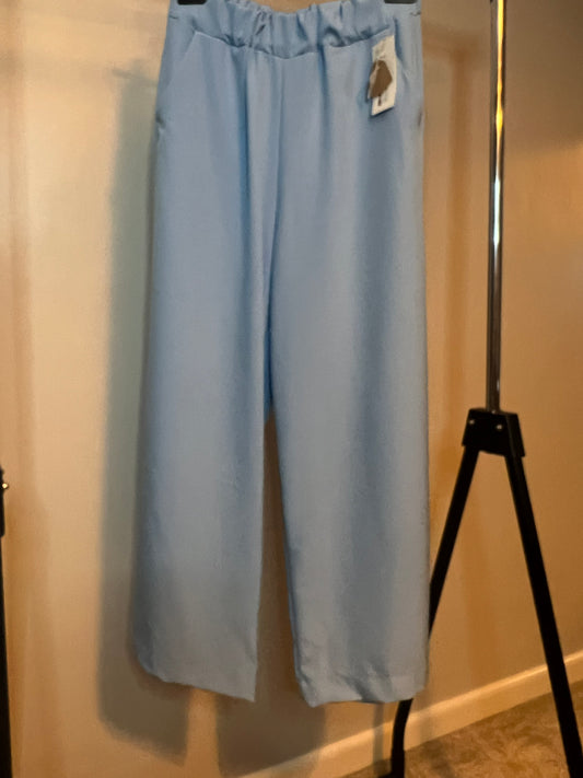 WIDE LEG TROUSERS SKY BLUE