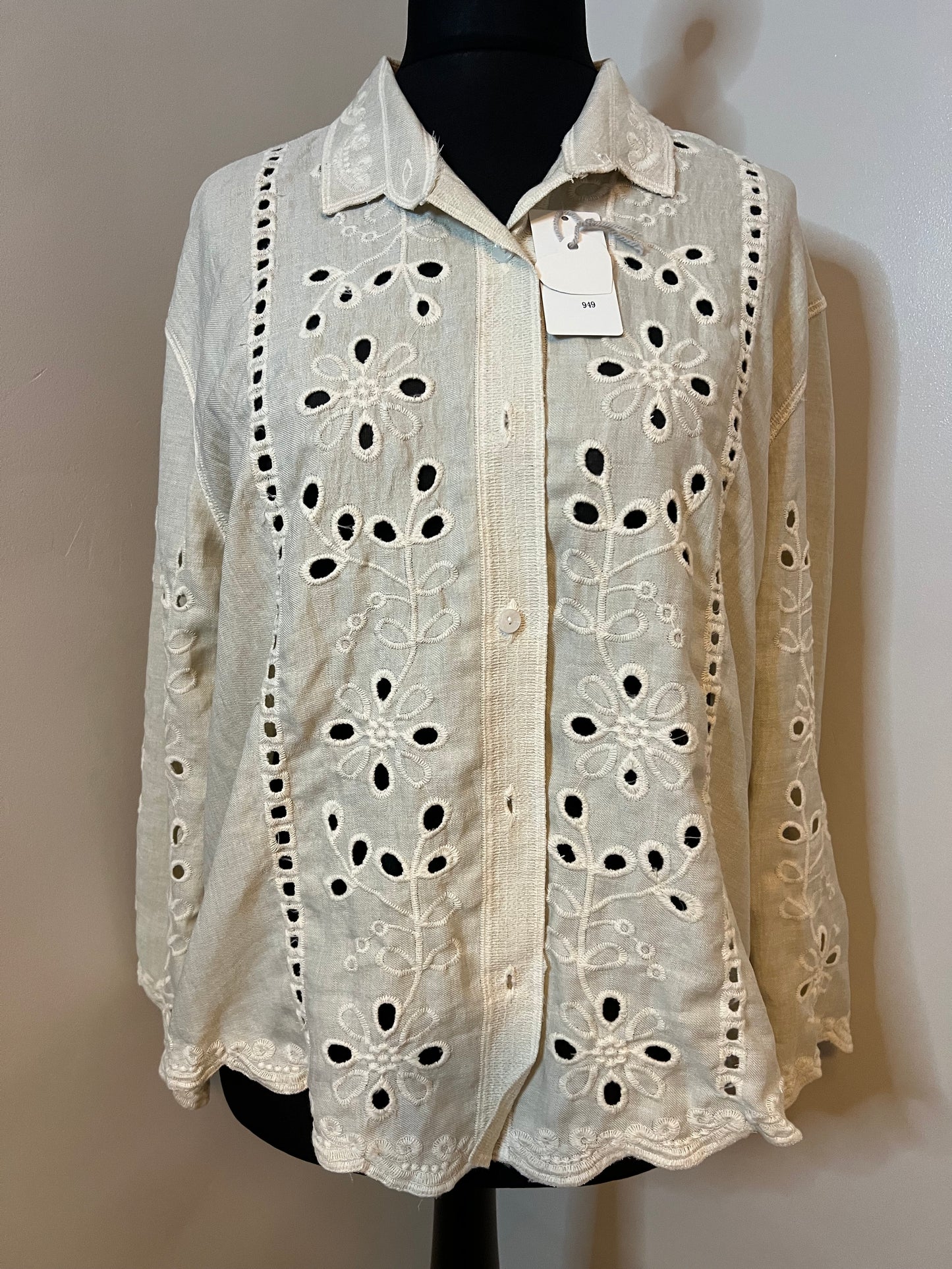 FLORAL SHACKET CREAM