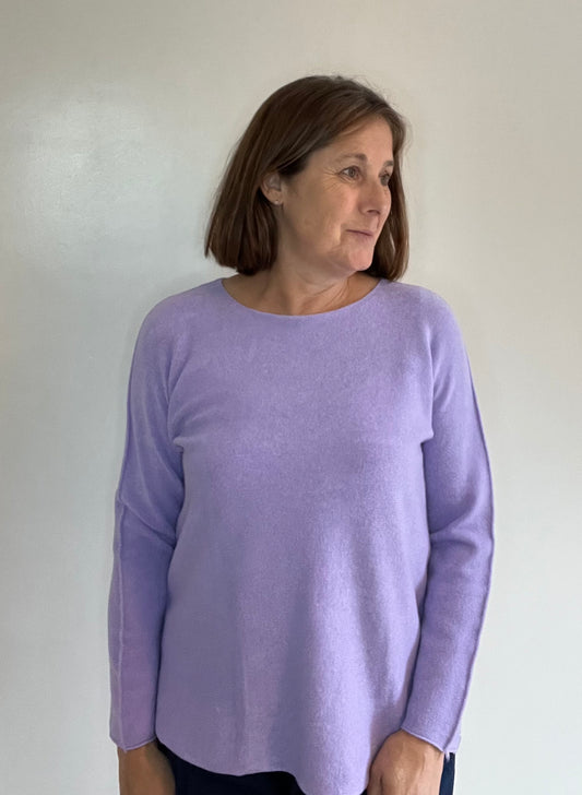 ROUND NECK SOFT JUMPER DARK LILAC