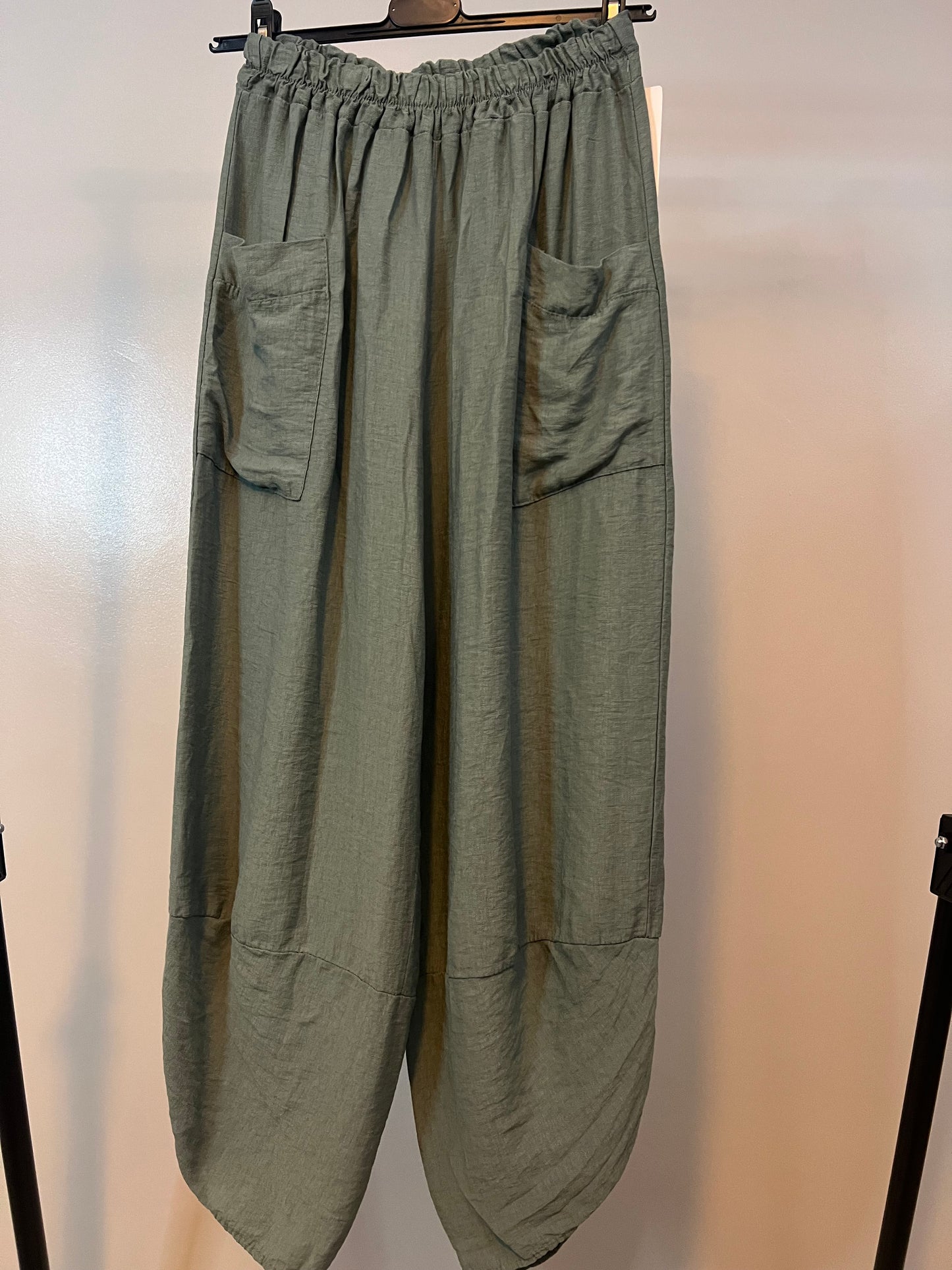 BARREL LEG TROUSER KHAKI