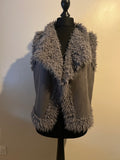 FAUX FUR GILET GREY