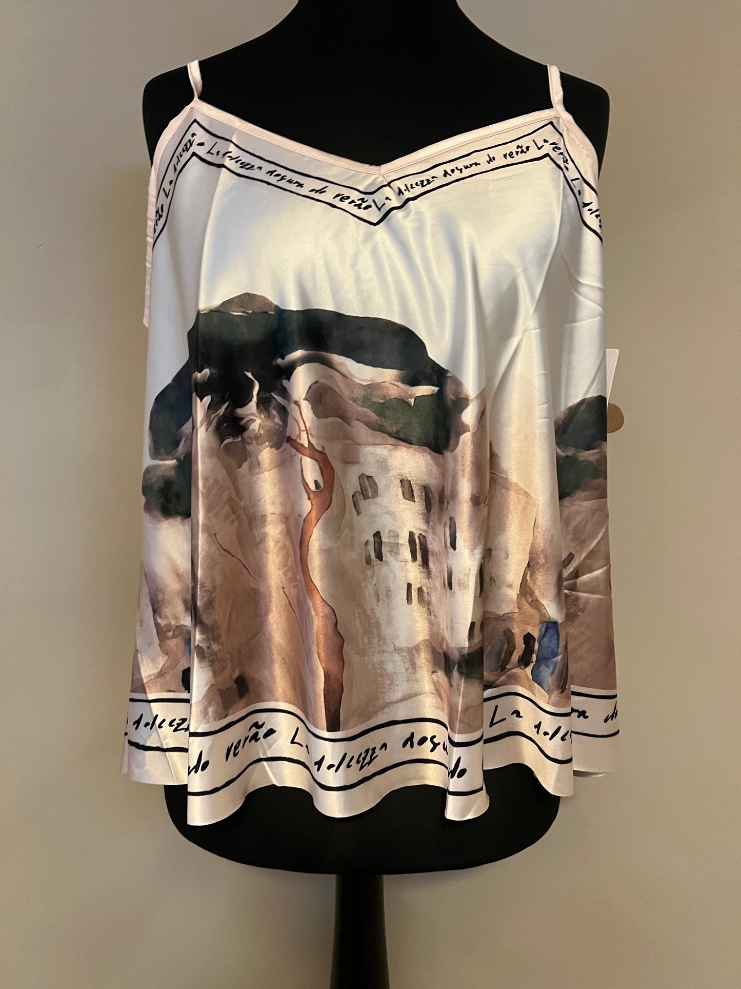 LANDSCAPE CAMI TOP (STONE/TEAL/RED/CHOCOLATE)