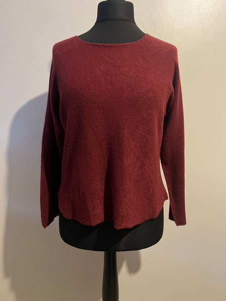 ROUND NECK SOFT JUMPER WINE