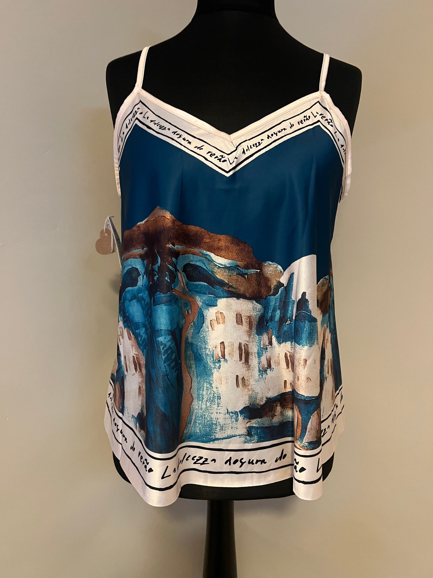 LANDSCAPE CAMI TOP (STONE/TEAL/RED/CHOCOLATE)