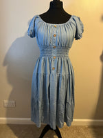 CHAMBRAY MIDI DRESS LIGHT DENIM