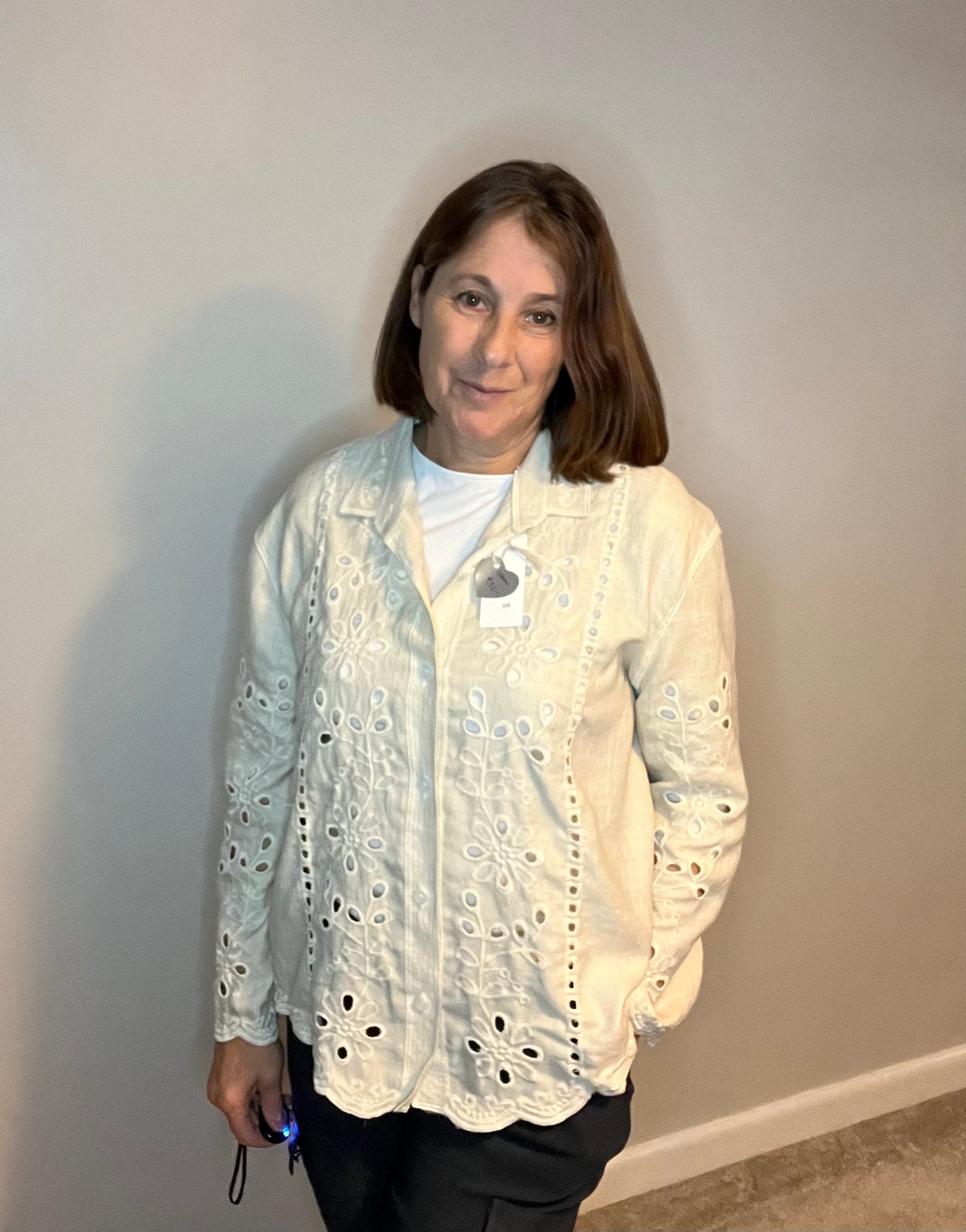 FLORAL SHACKET CREAM
